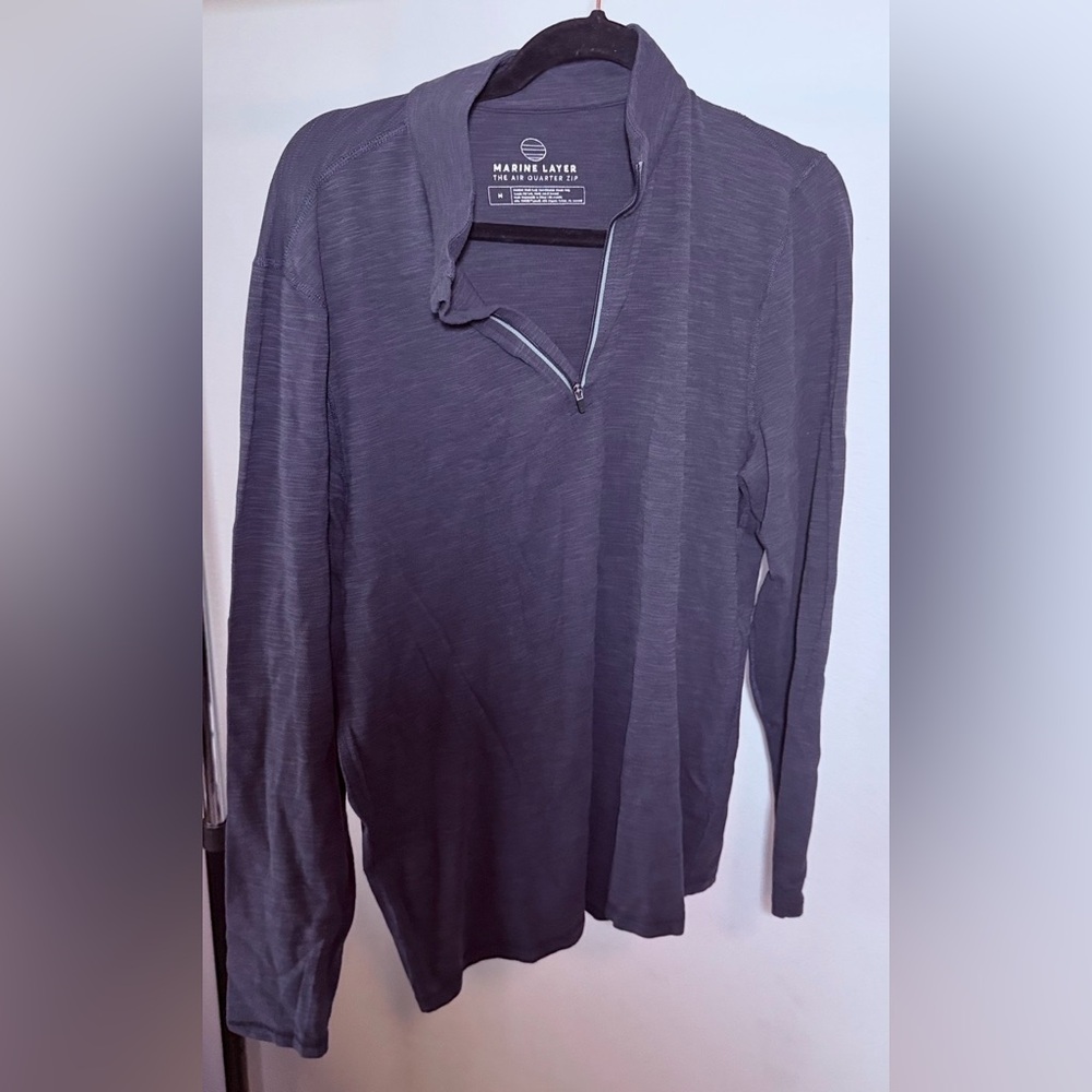Marine Layer Heathered Quarter-Zip Pullover